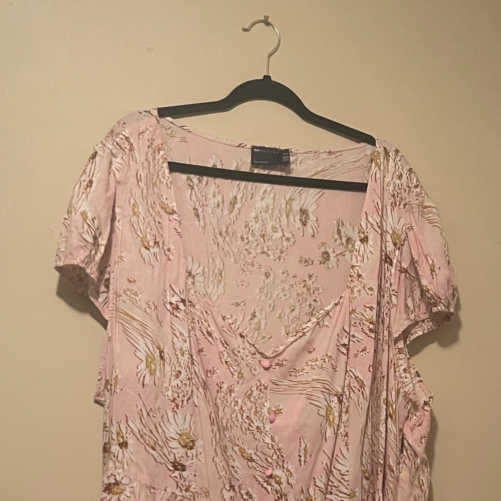 ASOS Curve Pink Textured Dress - Picture 6 of 8